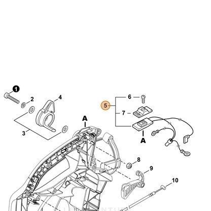 ECHO part P021052770 — IPL diagram snippet (6x zoom, amber highlight)