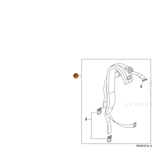 Echo part P021053620 — IPL diagram snippet (6x zoom, amber highlight)