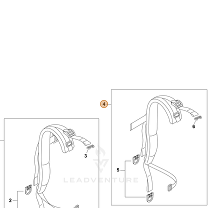 Echo part P021053630 — IPL diagram snippet (6x zoom, amber highlight)