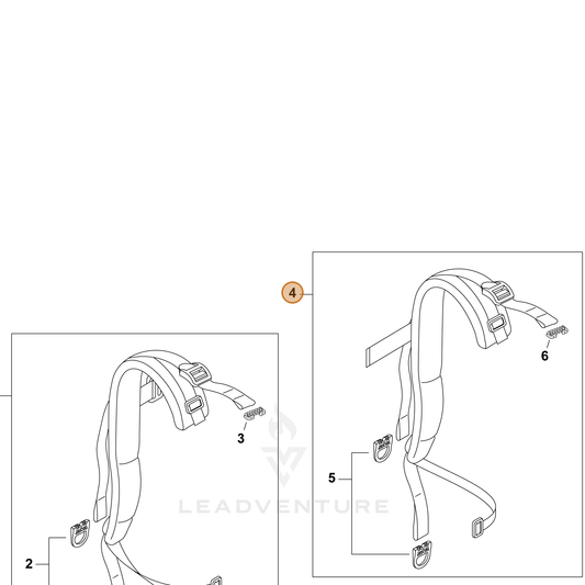 Echo part P021053630 — IPL diagram snippet (6x zoom, amber highlight)