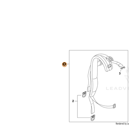 ECHO part P021053640 — IPL diagram snippet (6x zoom, amber highlight)