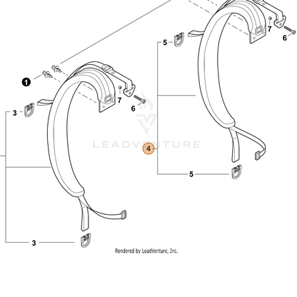 Echo part P021053781 — IPL diagram snippet (6x zoom, amber highlight)
