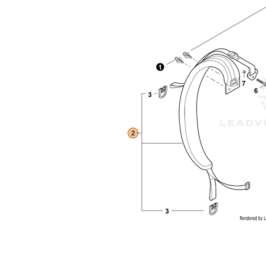 Echo part P021053791 — IPL diagram snippet (6x zoom, amber highlight)