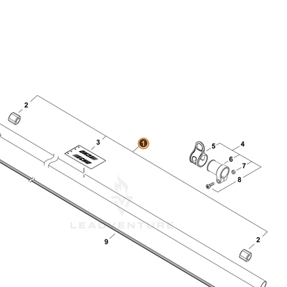 ECHO part P021053980 — IPL diagram snippet (6x zoom, amber highlight)