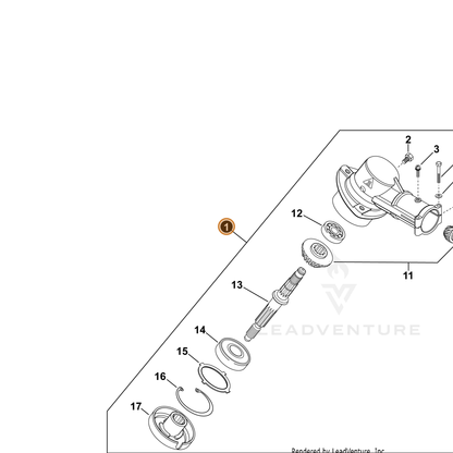 ECHO part P021054170 — IPL diagram snippet (6x zoom, amber highlight)