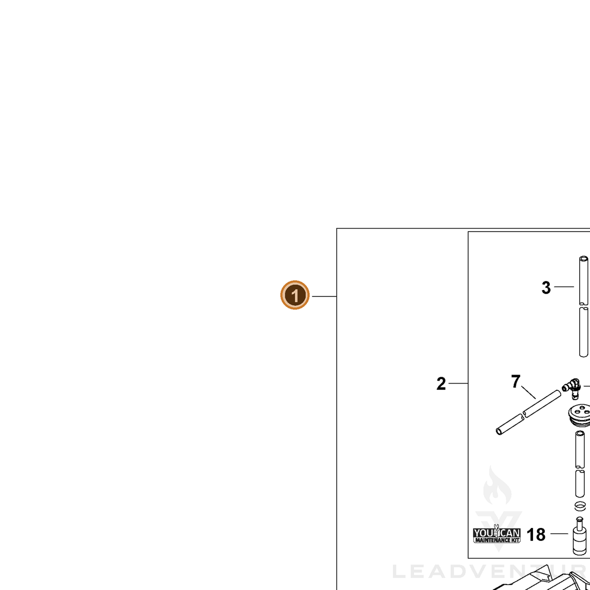 ECHO part P021054330 — IPL diagram snippet (6x zoom, amber highlight)