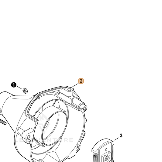 ECHO part P021054380 — IPL diagram snippet (6x zoom, amber highlight)