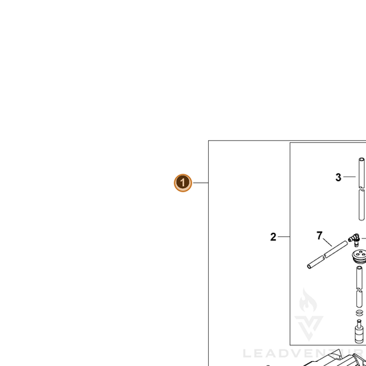 Echo part P021054790 — IPL diagram snippet (6x zoom, amber highlight)