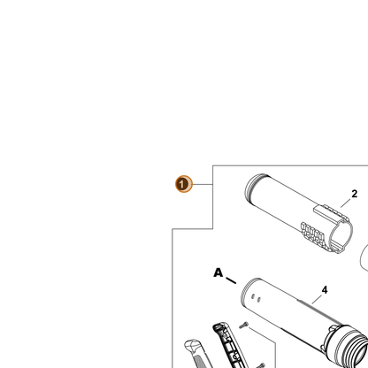 ECHO part P021054910 — IPL diagram snippet (6x zoom, amber highlight)