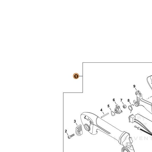 Echo part P021055150 — IPL diagram snippet (6x zoom, amber highlight)