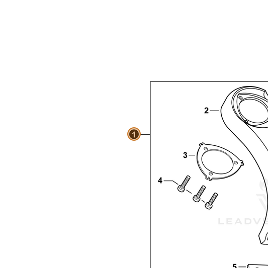 Echo part P021055720 — IPL diagram snippet (6x zoom, amber highlight)
