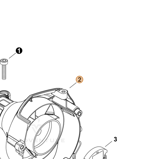 Echo part P021055760 — IPL diagram snippet (6x zoom, amber highlight)