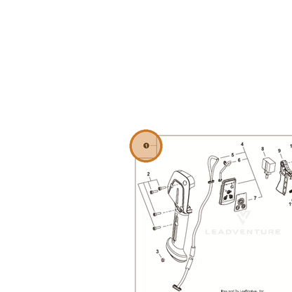 Echo part P021055940 — IPL diagram snippet (6x zoom, amber highlight)