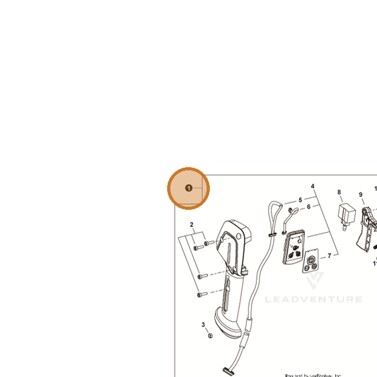 Echo part P021055940 — IPL diagram snippet (6x zoom, amber highlight)