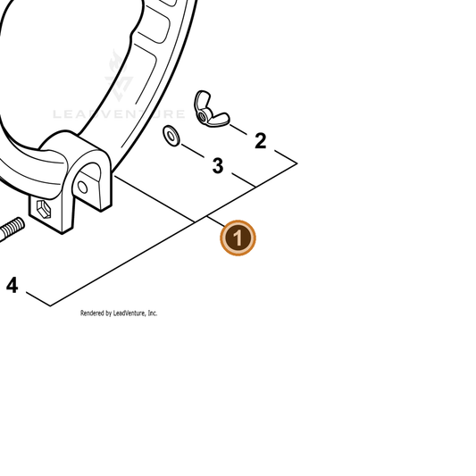 Echo part P021055950 — IPL diagram snippet (6x zoom, amber highlight)
