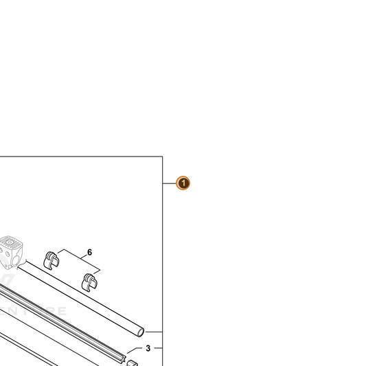 Echo part P021055990 — IPL diagram snippet (6x zoom, amber highlight)