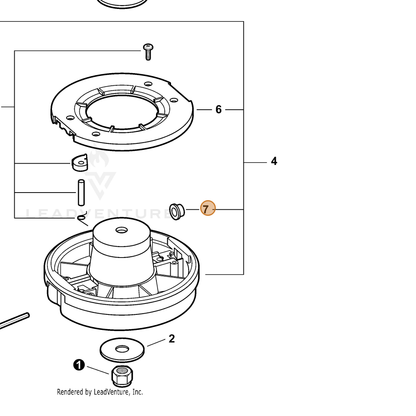 ECHO part P022001080 — IPL diagram snippet (6x zoom, amber highlight)