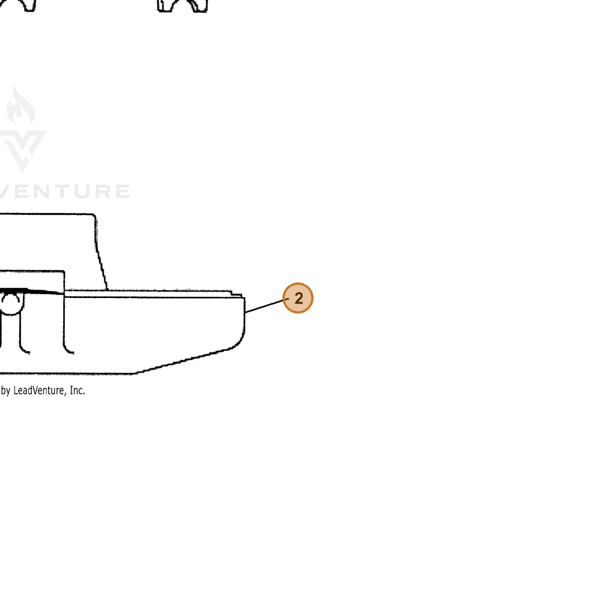 ECHO part P022001120 — IPL diagram snippet (6x zoom, amber highlight)