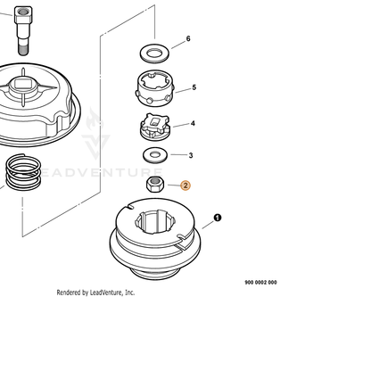 ECHO part P022006690 — IPL diagram snippet (6x zoom, amber highlight)