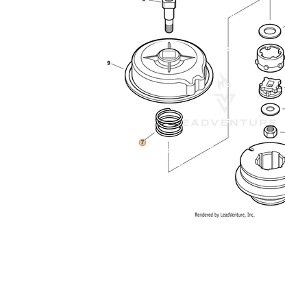 ECHO part P022006710 — IPL diagram snippet (6x zoom, amber highlight)