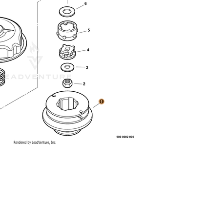 ECHO part P022006770 — IPL diagram snippet (6x zoom, amber highlight)