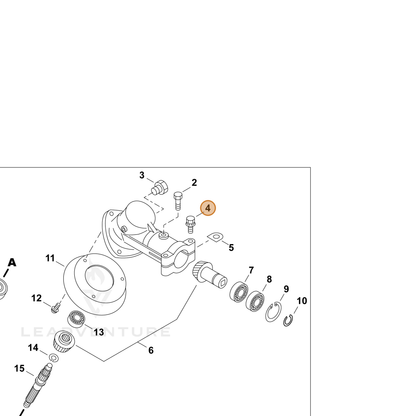 ECHO part P022007050 — IPL diagram snippet (6x zoom, amber highlight)