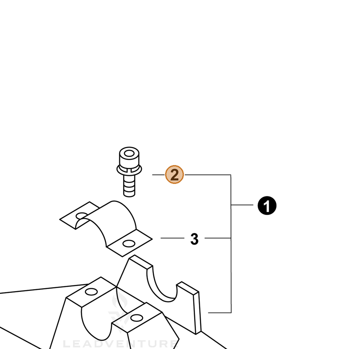 ECHO part P022007470 — IPL diagram snippet (6x zoom, amber highlight)