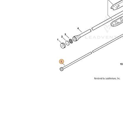 ECHO part P022008160 — IPL diagram snippet (6x zoom, amber highlight)
