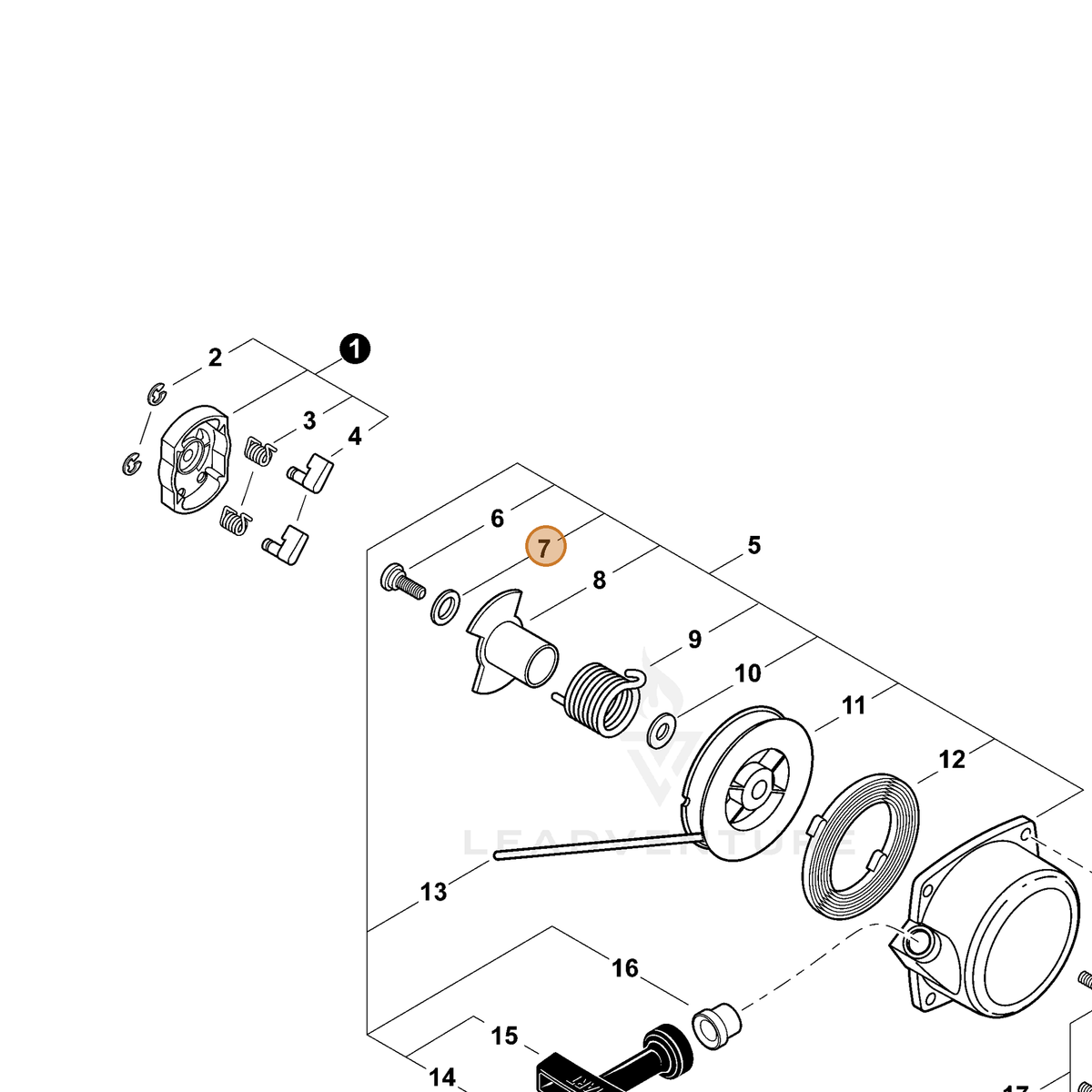 ECHO part P022010250 — IPL diagram snippet (6x zoom, amber highlight)