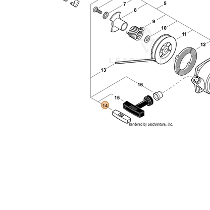 ECHO part P022010260 — IPL diagram snippet (6x zoom, amber highlight)