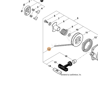 ECHO part P022010270 — IPL diagram snippet (6x zoom, amber highlight)