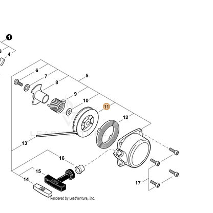 ECHO part P022010280 — IPL diagram snippet (6x zoom, amber highlight)