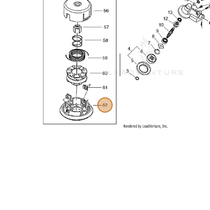 ECHO part P022010410 — IPL diagram snippet (6x zoom, amber highlight)