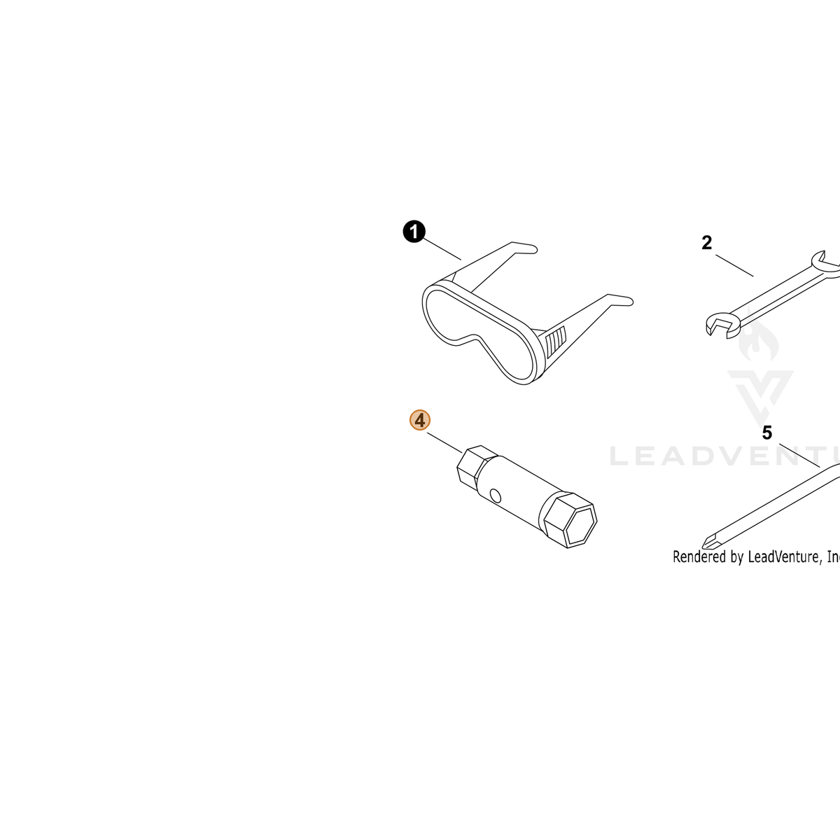 ECHO part P022020670 — IPL diagram snippet (6x zoom, amber highlight)