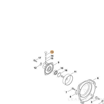 ECHO part P022022310 — IPL diagram snippet (6x zoom, amber highlight)