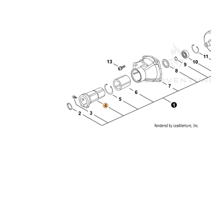 ECHO part P022024680 — IPL diagram snippet (6x zoom, amber highlight)