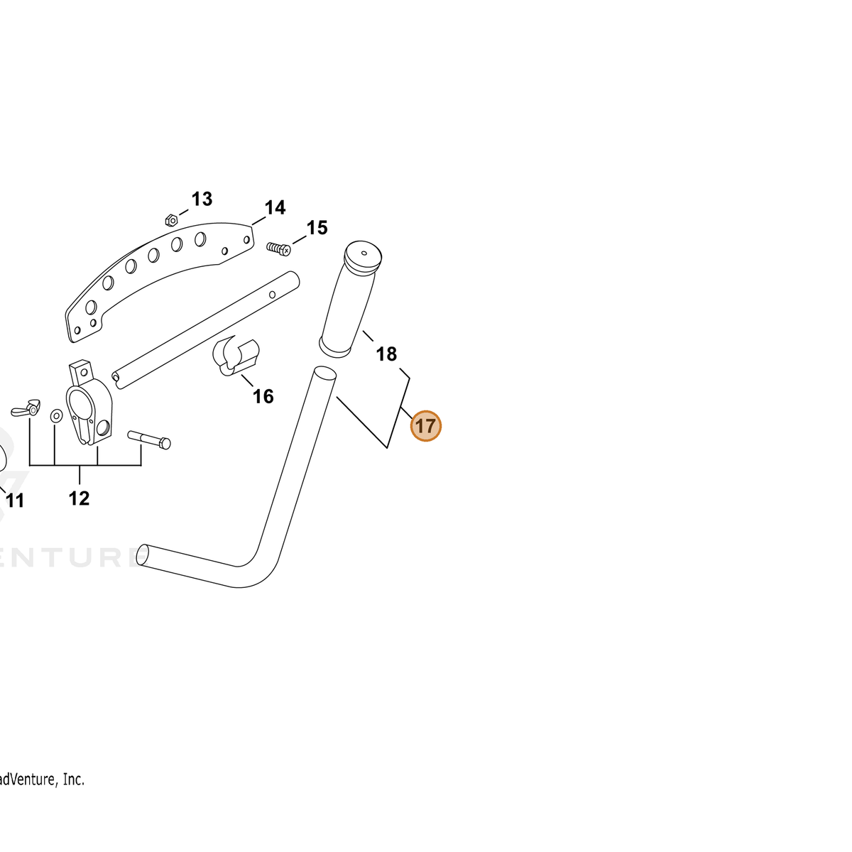 ECHO part P022024730 — IPL diagram snippet (6x zoom, amber highlight)