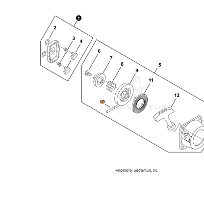 ECHO part P022025730 — IPL diagram snippet (6x zoom, amber highlight)