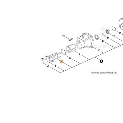 ECHO part P022026330 — IPL diagram snippet (6x zoom, amber highlight)