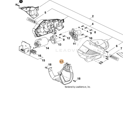ECHO part P022033390 — IPL diagram snippet (6x zoom, amber highlight)