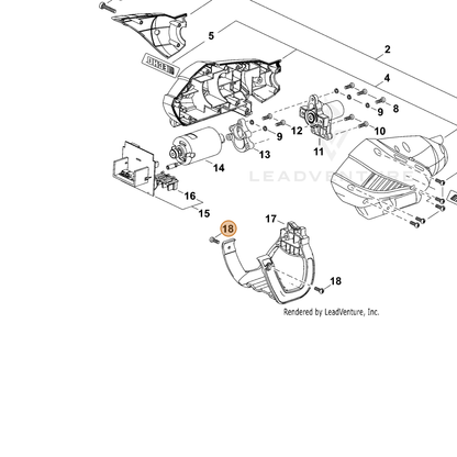 ECHO part P022033590 — IPL diagram snippet (6x zoom, amber highlight)