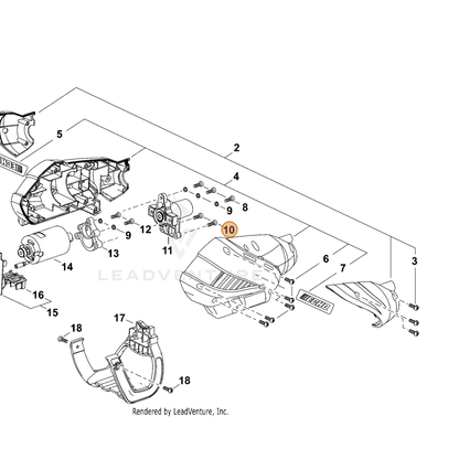 ECHO part P022033610 — IPL diagram snippet (6x zoom, amber highlight)