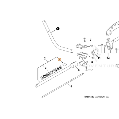 ECHO part P022035840 — IPL diagram snippet (6x zoom, amber highlight)