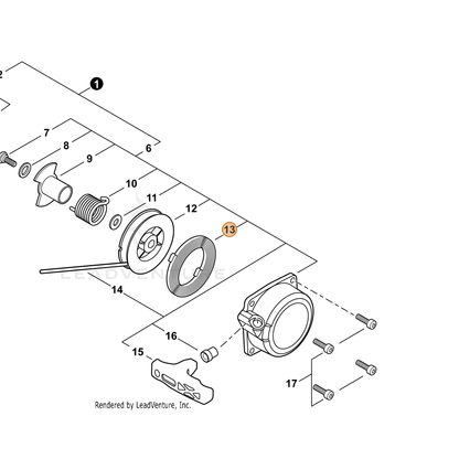ECHO part P022036640 — IPL diagram snippet (6x zoom, amber highlight)