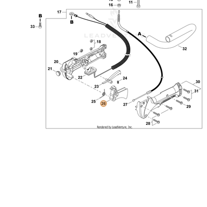 ECHO part P022037380 — IPL diagram snippet (6x zoom, amber highlight)