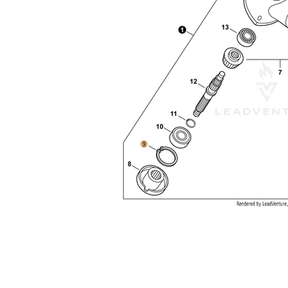 ECHO part P022039270 — IPL diagram snippet (6x zoom, amber highlight)