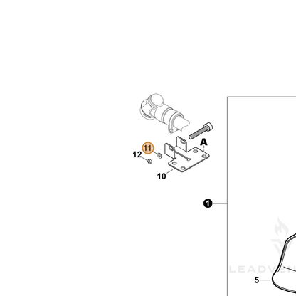 ECHO part P022043420 — IPL diagram snippet (6x zoom, amber highlight)