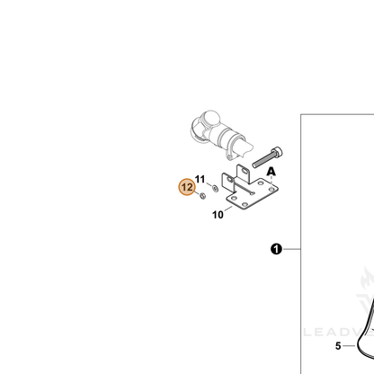 ECHO part P022043430 — IPL diagram snippet (6x zoom, amber highlight)