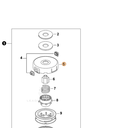 ECHO part P022049850 — IPL diagram snippet (6x zoom, amber highlight)