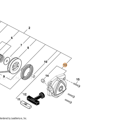 ECHO part P022052810 — IPL diagram snippet (6x zoom, amber highlight)